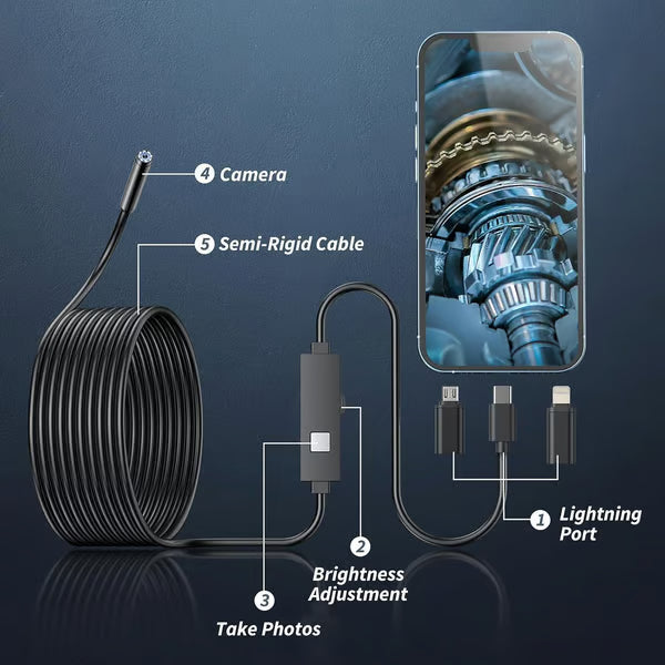 š„LAST DAY SALE 49% OFF-š Plug-and-Play Endoscope Camera - Compatible with Android & iPhone & ipad for Direct Connection