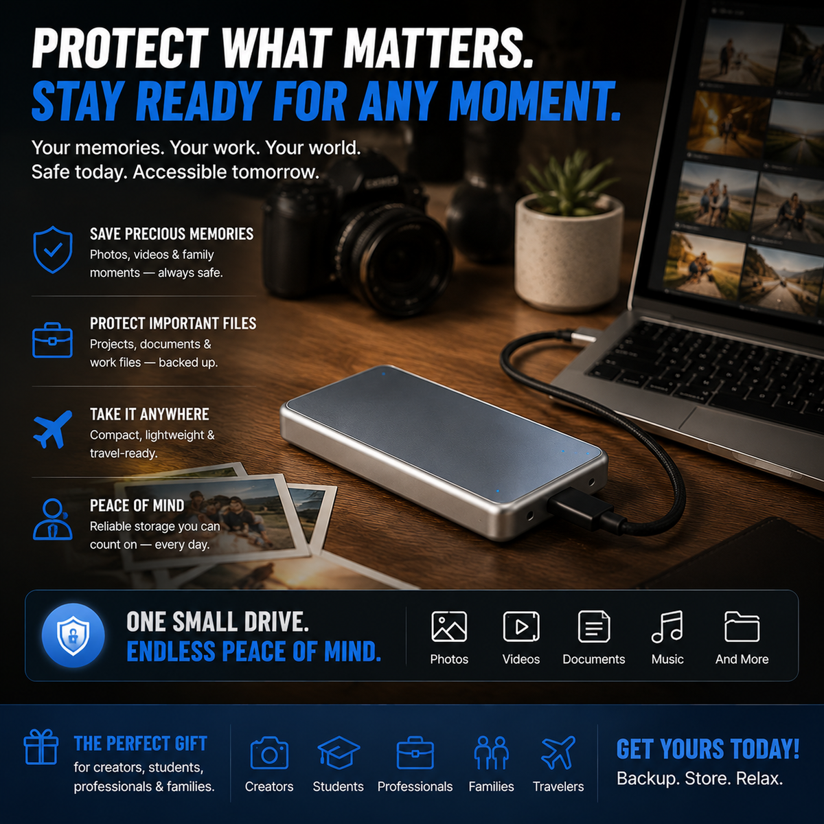 π₯ LAST DAY 50% OFF-Portable External SSD β Protect Your Photos, Videos & Important Files