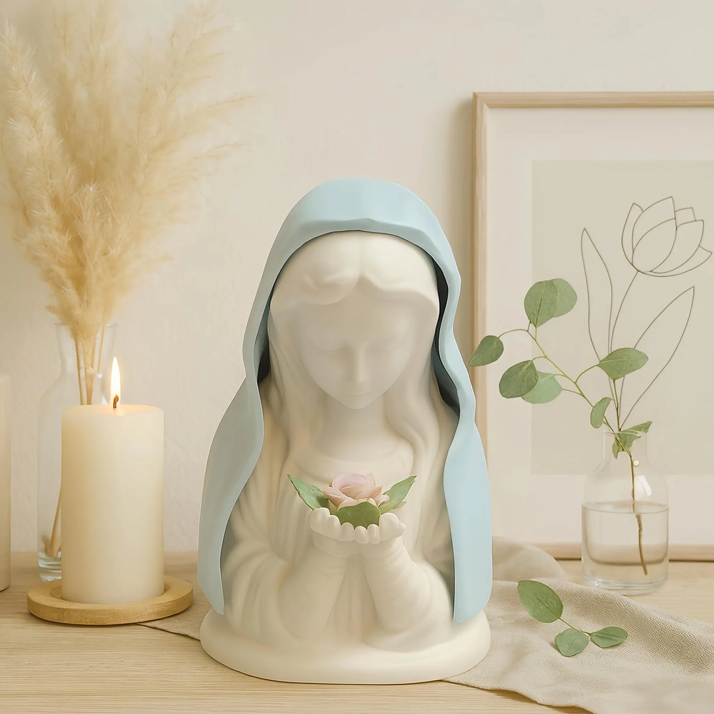 🔥Last Day 60% OFF -🕊️ Catholic Gifts for Women – Handmade Resin Virgin Mary Night Light, A Peaceful Reminder of Faith
