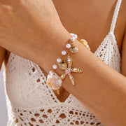 🐚Pearl Bracelet and Anklet Jewelry Set