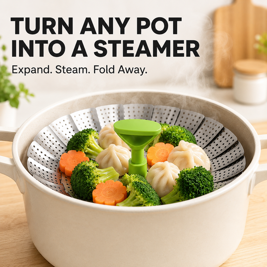 🥦 Expandable Steamer Basket – Turn Any Pot Into a Steamer