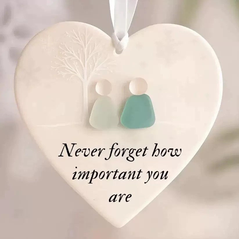 💝Heart-Shaped Sea Glass Friendship Decor🌊✨ Shaped by Nature & Crafted by Hand