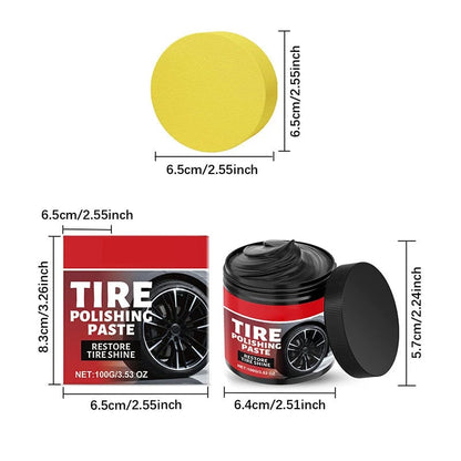 🎉✨Tire Shine Balm with Sponge – Restore a Deep Black Finish