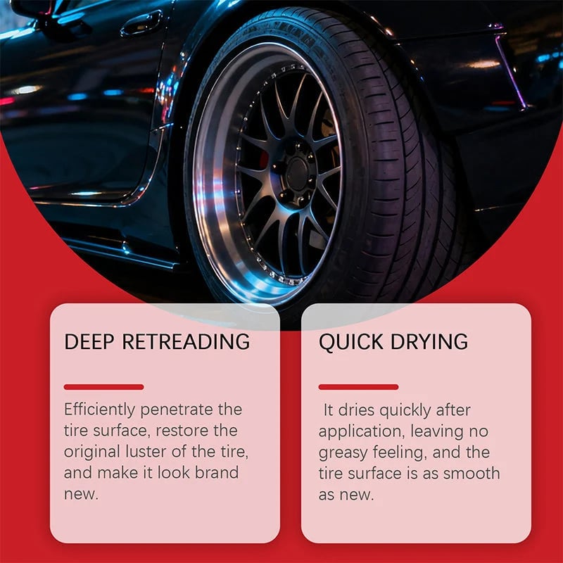 🎉✨Tire Shine Balm with Sponge – Restore a Deep Black Finish