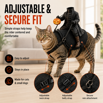 😺The Headless Horseman Rider Pet Costume🎃