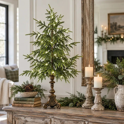 🌙🎄 Vintage Lighted Norfolk Pine Trees