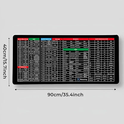 Anti-Slip Office Keyboard Mat – Features Spreadsheet Shortcuts