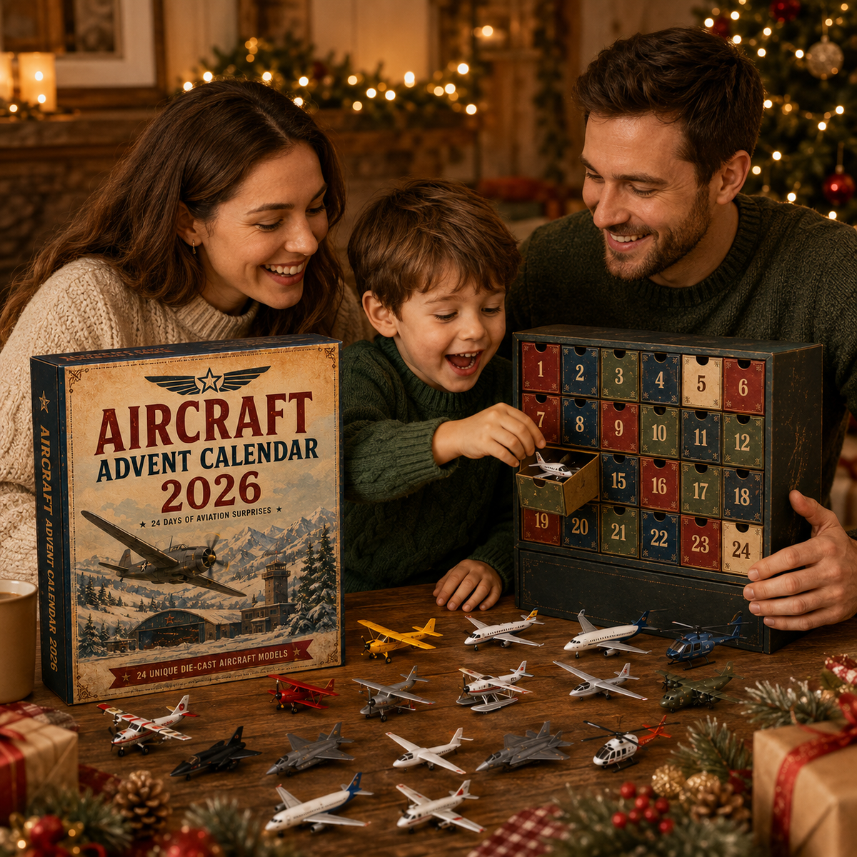 🎄Last day! 49% off – ✈️ Vintage Skies Aircraft Advent Calendar 2026 | 24-Day Flight Journey with 24 Unique Miniature Planes. Jetplanes. and Aviation Collectibles 🎄🎁