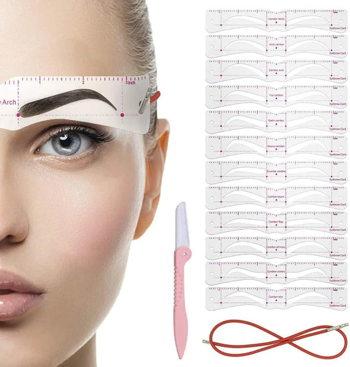🔥✨Reusable Eyebrow Stencil Shaper Kit (14-pack) $ 15.99   $ 30.75 save 48%