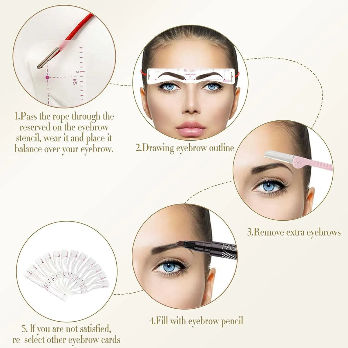 🔥✨Reusable Eyebrow Stencil Shaper Kit (14-pack) $ 15.99   $ 30.75 save 48%