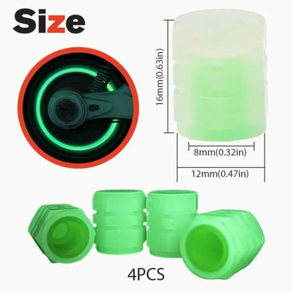 🚗Glow-in-the-Dark Tire Caps 💡