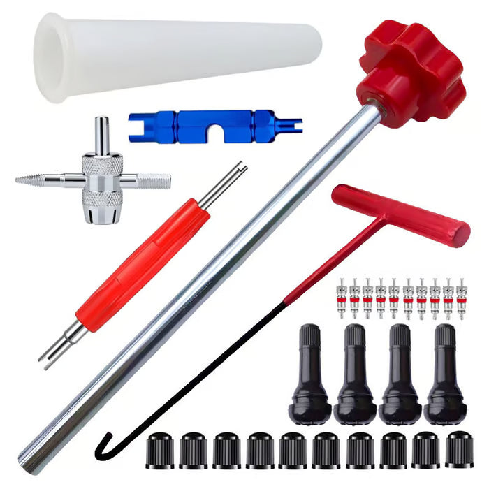 🚗Quick Change Tire Valve Tool Kit - Fast Valve Stem Replacement Tool Set