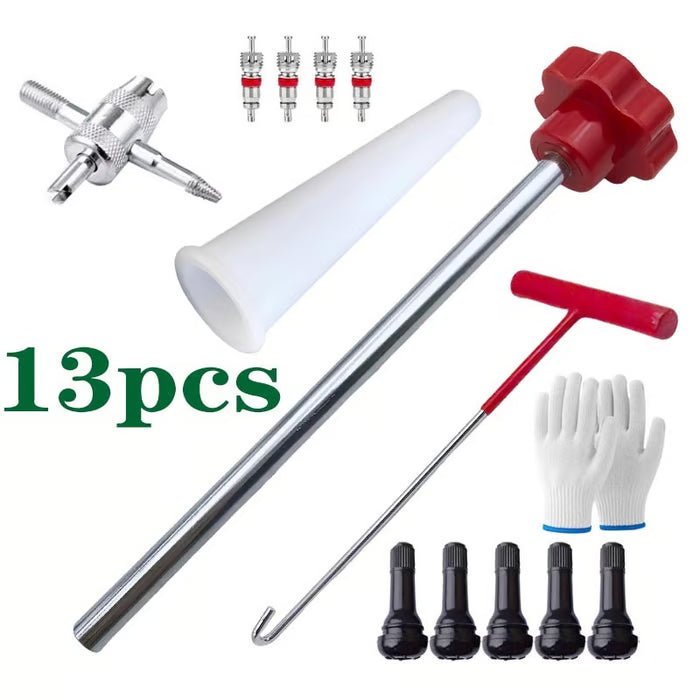 🚗Quick Change Tire Valve Tool Kit - Fast Valve Stem Replacement Tool Set