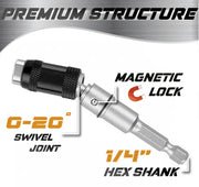 Magnetic swiveling bit tip holder