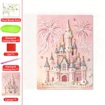 🏰✨DIY Beaded Art Kit - Castle Pearl Painting🎇