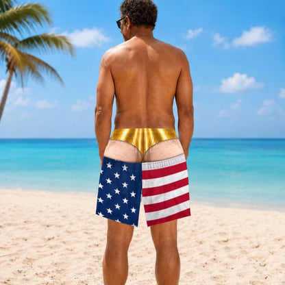 The "Cheeky Commando" Novelty Prank Swim Trunks – Guaranteed to Cause Double-Takes!