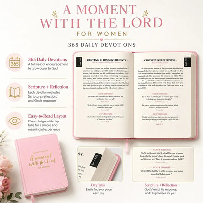 📖365-Day Women's Study Bible,A Moment With The Lord for Women