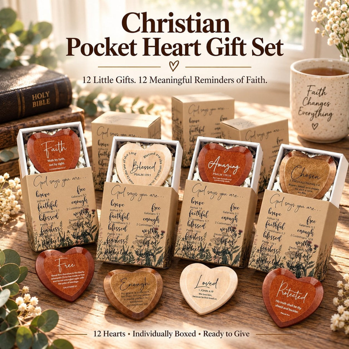 ⏰Sale 60% OFF - ✝️ Christian Pocket Heart Gift Set(Set of 12)
