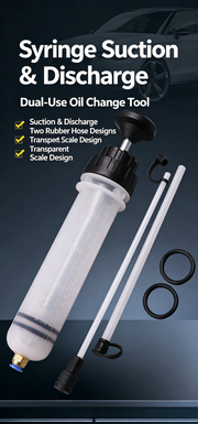Syringe-Style Oil and Brake Fluid Extraction and Refill Tool