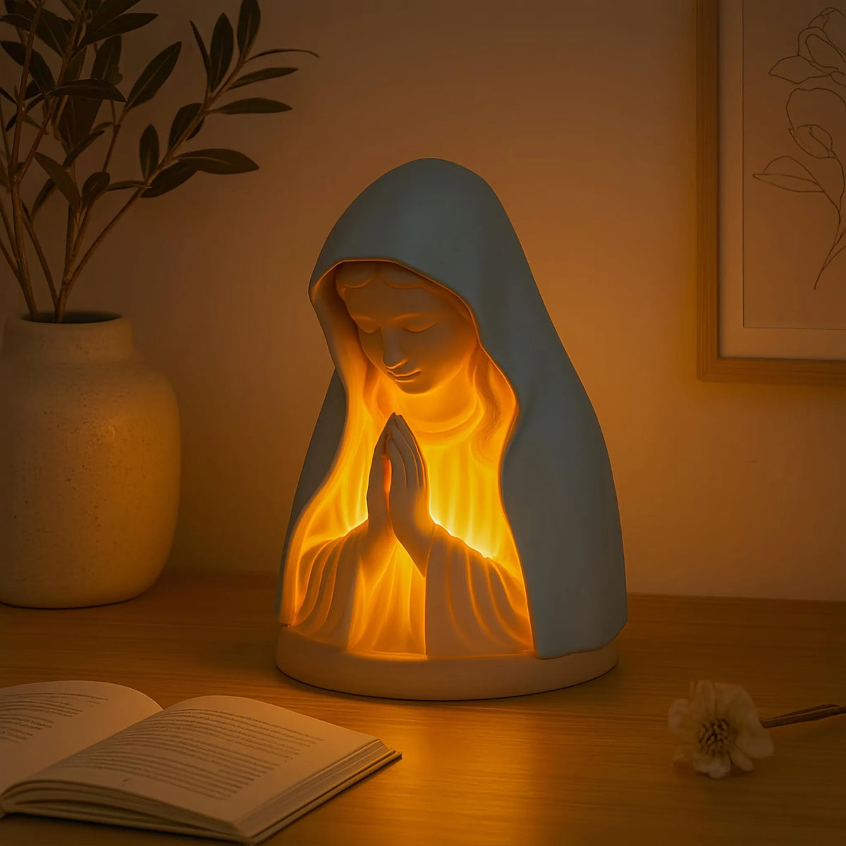 🔥Last Day 60% OFF -🕊️ Catholic Gifts for Women – Handmade Resin Virgin Mary Night Light, A Peaceful Reminder of Faith