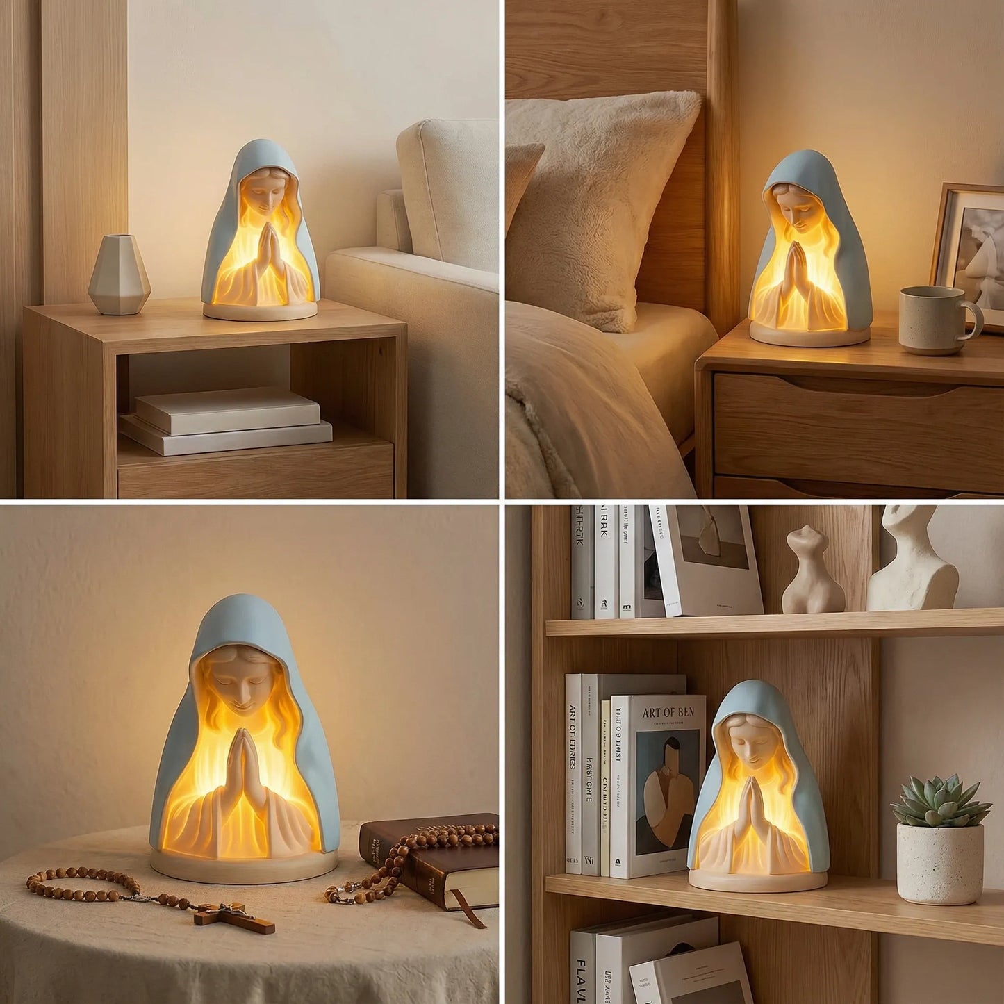 🔥Last Day 60% OFF -🕊️ Catholic Gifts for Women – Handmade Resin Virgin Mary Night Light, A Peaceful Reminder of Faith