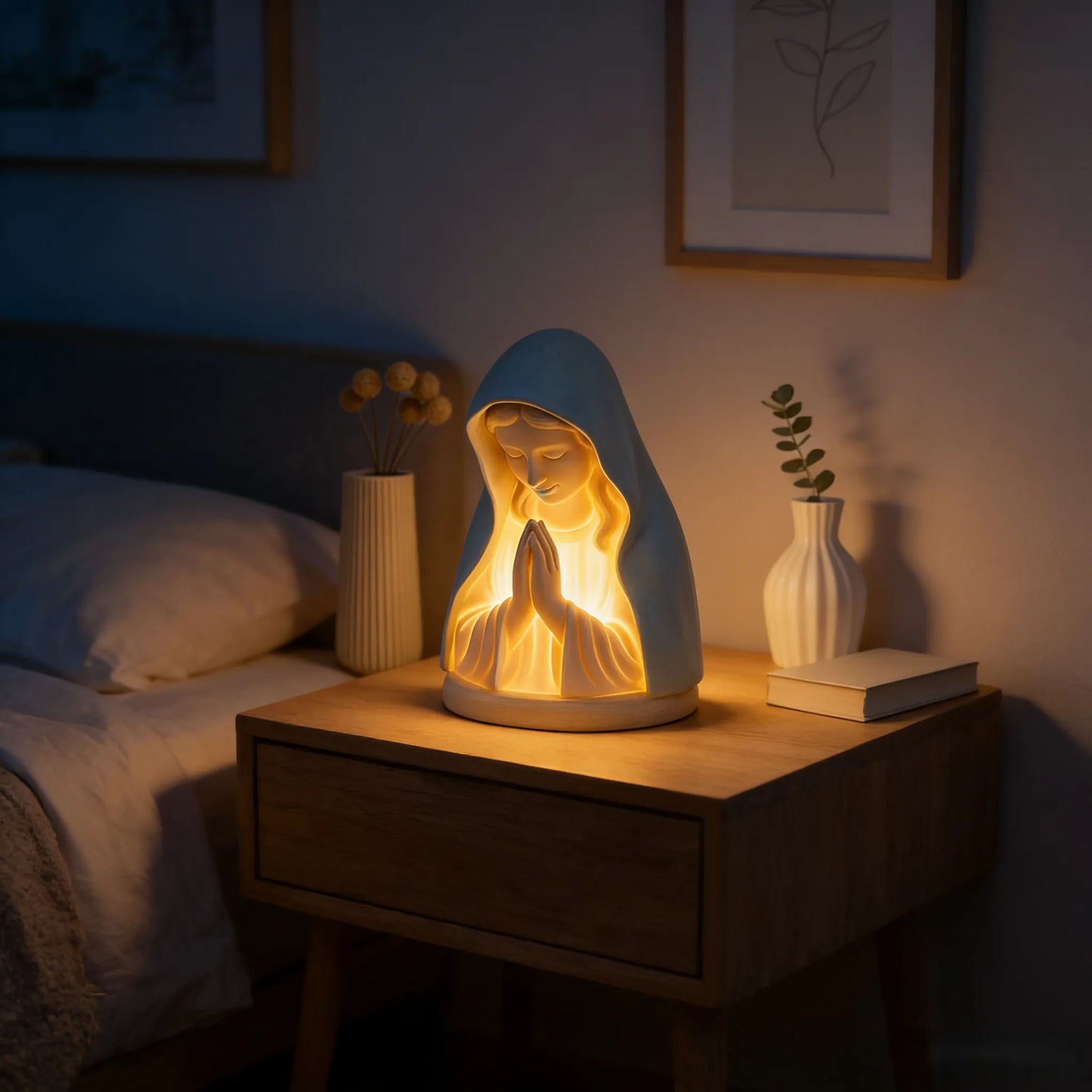 🔥Last Day 60% OFF -🕊️ Catholic Gifts for Women – Handmade Resin Virgin Mary Night Light, A Peaceful Reminder of Faith