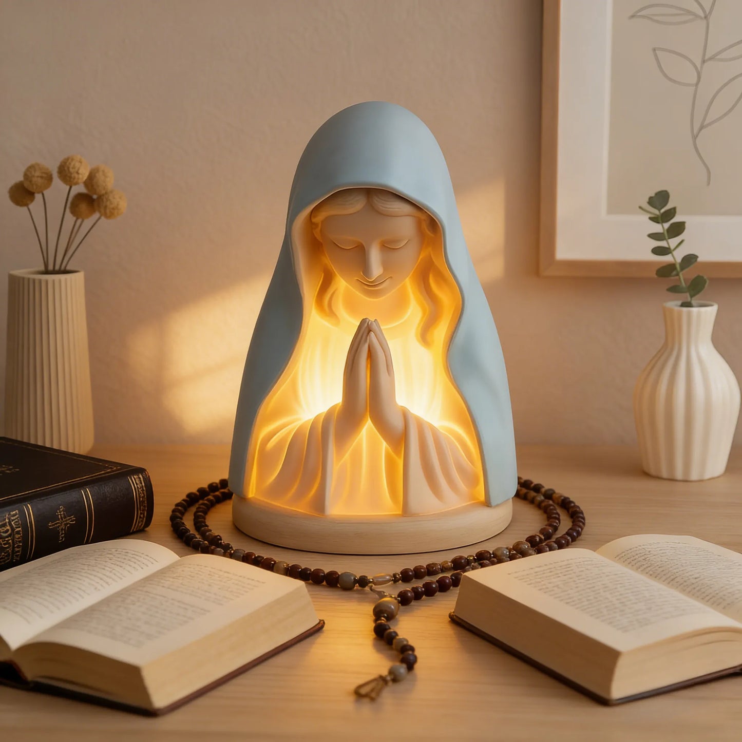 🔥Last Day 60% OFF -🕊️ Catholic Gifts for Women – Handmade Resin Virgin Mary Night Light, A Peaceful Reminder of Faith