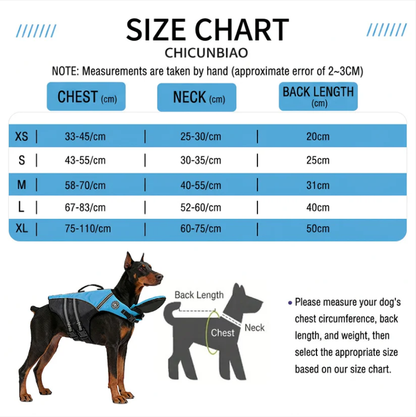 Dog Safety Swim Vest with Rescue Handle