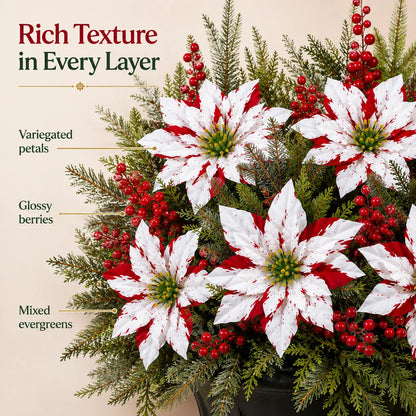 🔥Last Day 49% OFF🌺🎄Christmas Poinsettia Planter Inserts