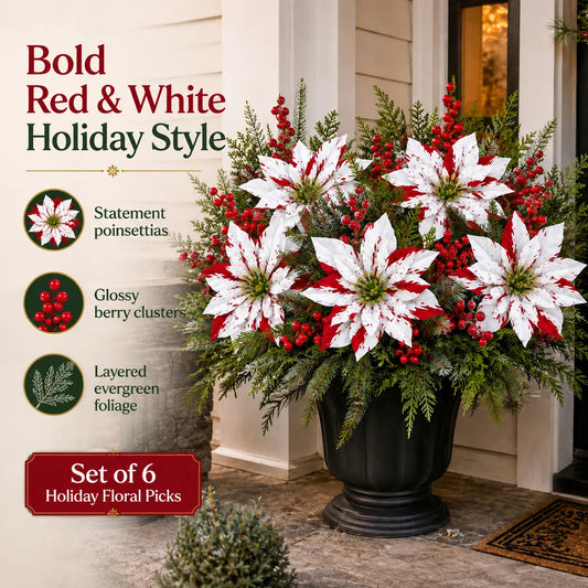 🔥Last Day 49% OFF🌺🎄Christmas Poinsettia Planter Inserts