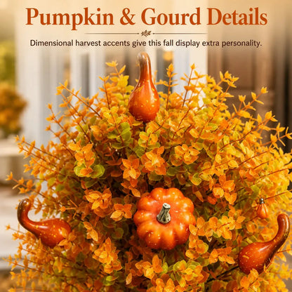 💥Last Day 70% OFF🌼- Artificial Fall Pumpkin Tree Stakes