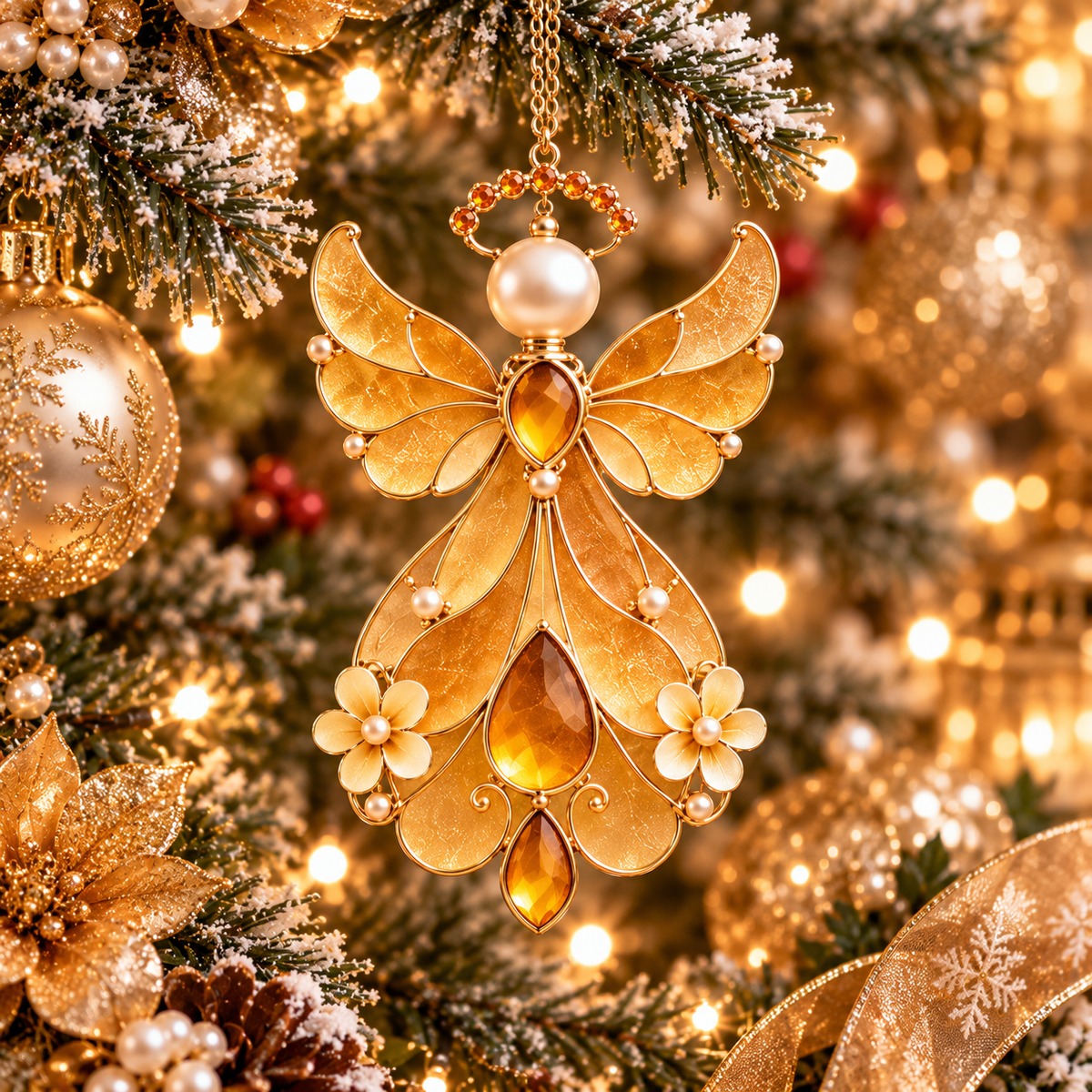 12-Month Birthstone Angel Ornament Collection – Stained Glass Christmas Tree Decorations & Meaningful Keepsake Gifts